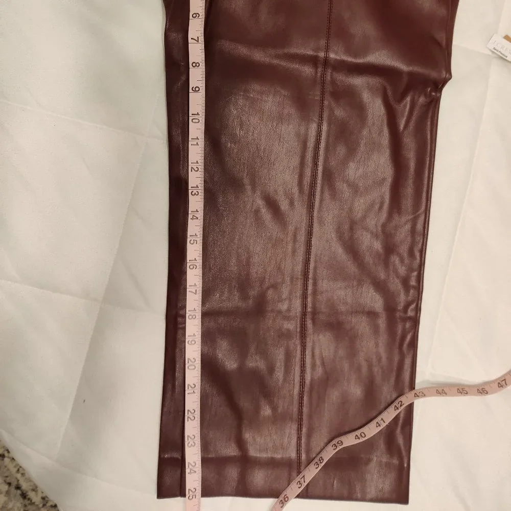 Ann Taylor Faux Leather Ankle Pants - Picture 2 of 6